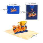 Personalized 3D Super Dad Golf Cart Jeep Guitar Thank You Lighter Greeting Card Father's Day Gift