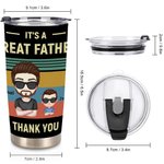 Henkilökohtainen Se on suuri isä kiitos 20oz Tumbler kuumille ja kylmille juomille Isänpäivä lahja