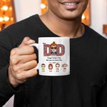 Personalized Dear Dad We Love You Every Day White Ceramic Mug Father's Day Gift for Him