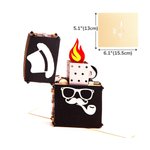 Personalized 3D Super Dad Golf Cart Jeep Guitar Thank You Lighter Greeting Card Father's Day Gift