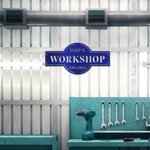 Personalized Papas Workshop Metal Sign Garage Sign Wall Art Decoration for Indoor and Outdoor