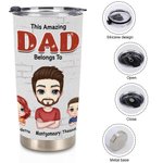 Henkilökohtainen Tämä hämmästyttävä isä kuuluu 20oz Tumbler kuumille ja kylmille juomille Isänpäivä kiitospäivä