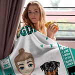 Couverture en flanelle personnalisée pour la fête des pères Cadeau pour les amoureux des chiens