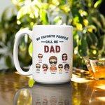 Personalized My Favorite People Dad White Ceramic Mug Anniversary Father's Day Gift for Man