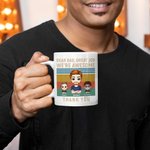 Henkilökohtainen Dear Dad Great Job Awesome Kiitos Valkoinen keraaminen muki Syntymäpäivä Isänpäivä lahja hänelle