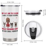 Personalised My Cats Are The Reason I Wake Up Every Morning 20oz Tumbler Father's Day Birthday Gift for Cat Dad Pet Lovers