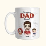 Personalized My Favorite People Dad White Ceramic Mug Anniversary Father's Day Gift for Man
