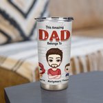 Henkilökohtainen Tämä hämmästyttävä isä kuuluu 20oz Tumbler kuumille ja kylmille juomille Isänpäivä kiitospäivä