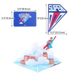 Personalized 3D Super Dad Golf Cart Jeep Guitar Thank You Lighter Greeting Card Father's Day Gift