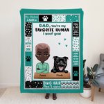 Personalisierte Papa Du bist mein Lieblingsmensch ich wuff dich Decke Vatertag Geburtstag Hundeliebhaber Geschenke