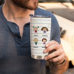 Personalised Cute Kid Notebook We're Awesome Love Your Favorites 20oz Tumbler Family Anniversary Gift for Papa Grandma Grandpa Mama Mimi Nana