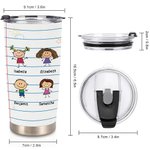 Personalised Cute Kid Notebook We're Awesome Love Your Favorites 20oz Tumbler Family Anniversary Gift for Papa Grandma Grandpa Mama Mimi Nana