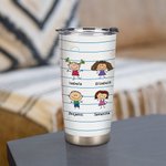 Personalised Cute Kid Notebook We're Awesome Love Your Favorites 20oz Tumbler Family Anniversary Gift for Papa Grandma Grandpa Mama Mimi Nana