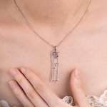Gepersonaliseerde geboorte bloem naam ketting verjaardag Moederdag cadeau voor vrouwen