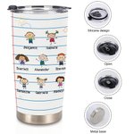 Henkilökohtainen sarjakuvahahmo Muistikirja Love You Always 20oz Tumbler Perhe Vuosipäivä Lahja Isänpäivä Lahja