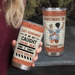 Henkilökohtainen Bestie lainausmerkit Rikostoverit Muista jos jäämme kiinni olet kuuro en puhu englantia 20oz Tumbler Syntymäpäivä kuumille ja kylmille juomille