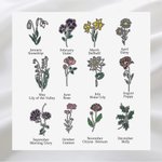 Gepersonaliseerde geboorte bloem naam ketting verjaardag Moederdag cadeau voor vrouwen