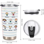 Henkilökohtainen sarjakuvahahmo Muistikirja Love You Always 20oz Tumbler Perhe Vuosipäivä Lahja Isänpäivä Lahja