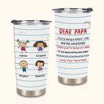 Personalised Cute Kid Notebook We're Awesome Love Your Favorites 20oz Tumbler Family Anniversary Gift for Papa Grandma Grandpa Mama Mimi Nana