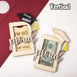 Personalized Wooden Box Laser Cut Card Holder Graduation Gift for Classmate Student Daughter Son