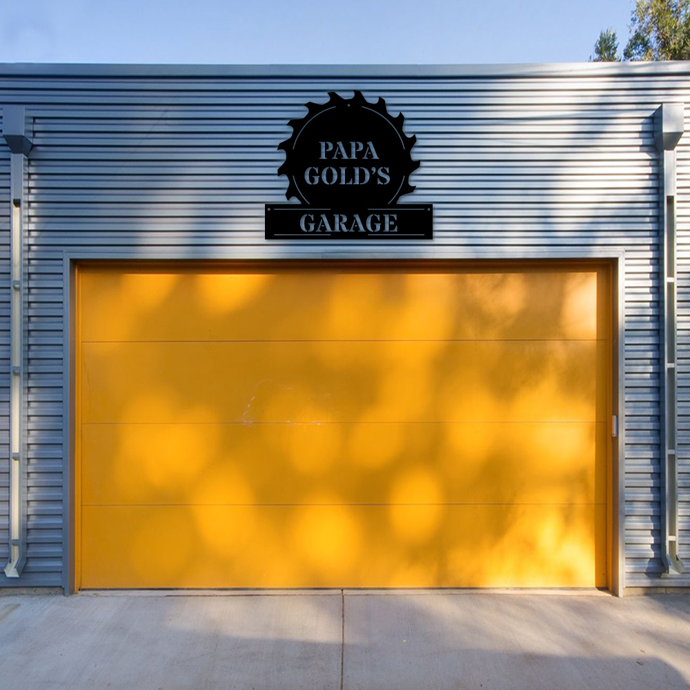 Personalized Papas Workshop Metal Sign Home Decor for Dad Grandfather ...