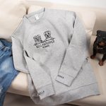 Personalisierte bestickt Hund Sweatshirt oder T-Shirt mit Hundenamen auf Ärmel für Hundemutter Hundeliebhaber Geschenk