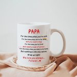Personalisierte Wir lieben dich immer für immer Familie Liebe weiß und Farbe innen Keramik Becher Vatertag Becher Muttertag Geschenk