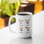 Personalisierte Wir lieben dich immer für immer Familie Liebe weiß und Farbe innen Keramik Becher Vatertag Becher Muttertag Geschenk