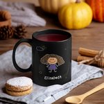 Mug céramique noir personnalisé Hug Each Other We Love You Always Forever