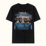 Personalizada This is Our Couch Dog 100% Algodón Camiseta Unisex con Nombres Regalo de Cumpleaños para Dueño Amante de Perros