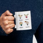 Personalisierte Wir lieben dich immer für immer Familie Liebe weiß und Farbe innen Keramik Becher Vatertag Becher Muttertag Geschenk