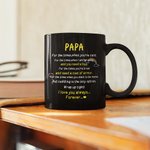 Mug céramique noir personnalisé Hug Each Other We Love You Always Forever