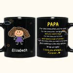 Mug céramique noir personnalisé Hug Each Other We Love You Always Forever