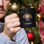 Mug céramique noir personnalisé Hug Each Other We Love You Always Forever