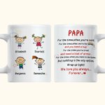 Personalisierte Wir lieben dich immer für immer Familie Liebe weiß und Farbe innen Keramik Becher Vatertag Becher Muttertag Geschenk