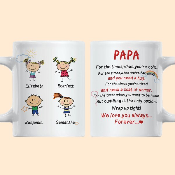 Family Love Ceramic Mug White Color Inside