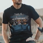 Personalizada This is Our Couch Dog 100% Algodón Camiseta Unisex con Nombres Regalo de Cumpleaños para Dueño Amante de Perros