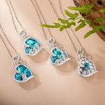 Gepersonaliseerde Hart Kristal Highland Koe Hanger Collier Verjaardag Verjaardag Koe Sieraden Cadeau voor dierenliefhebbers Meisjes Vrienden Zussen