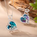 Gepersonaliseerde Hart Kristal Highland Koe Hanger Collier Verjaardag Verjaardag Koe Sieraden Cadeau voor dierenliefhebbers Meisjes Vrienden Zussen