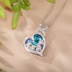 Gepersonaliseerde Hart Kristal Highland Koe Hanger Collier Verjaardag Verjaardag Koe Sieraden Cadeau voor dierenliefhebbers Meisjes Vrienden Zussen