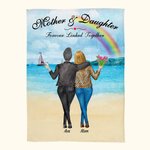 Personalisierte Mutter und Tochter Forever Linked Together Decke Woman's Day
