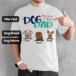 Personalisierte Hund Mama Papa Baumwolle T-shirt Geschenk für Mutter Vater Hundeliebhaber
