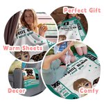 Personalisierte Papa Du bist mein Lieblingsmensch ich wuff dich Decke Vatertag Geburtstag Hundeliebhaber Geschenke