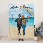 Personalisierte Mutter und Tochter Forever Linked Together Decke Woman's Day
