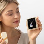 Gepersonaliseerde Hart Kristal Highland Koe Hanger Collier Verjaardag Verjaardag Koe Sieraden Cadeau voor dierenliefhebbers Meisjes Vrienden Zussen