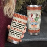 Henkilökohtainen Bestie lainausmerkit Best Bitches sietää idiootit ja pitää toisiaan järjissään 20oz Tumbler kuumille ja kylmille juomille ystävä lahjoja