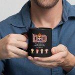 Personalised We Love Dad Every Day Black Ceramic Mug Anniversary Father’s Day Gift for Dad