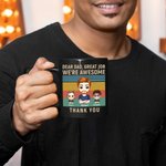 Taza de cerámica negra personalizada Dear Dad Awesome Thanks Kid Birthday Father's Day Gift for Man