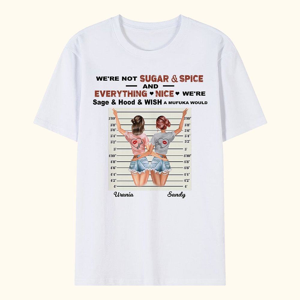 T-shirt personnalisé avec des citations sur les Besties pour les femmes Cadeau d'amitié pour les Besties