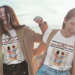 Henkilökohtainen Emme ole sokeria ja maustetta kaikki kiva Bestie lainauksia T-paita naisille Bestie ystävyys lahja